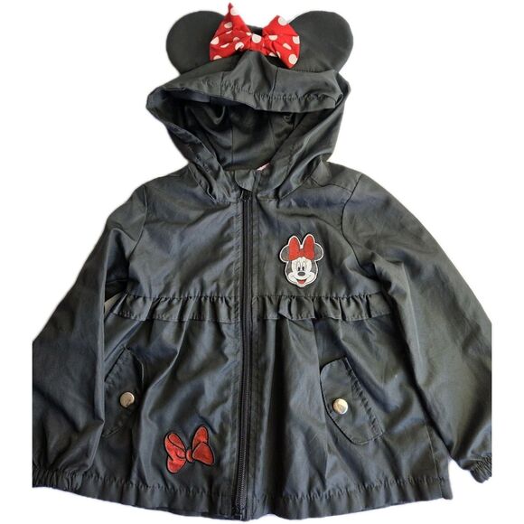 MINNIE MOUSE Girl JACKET w/ HOODED EARS & POLKA DOT BOW Size 3T Costume DISNEY - Picture 1 of 9